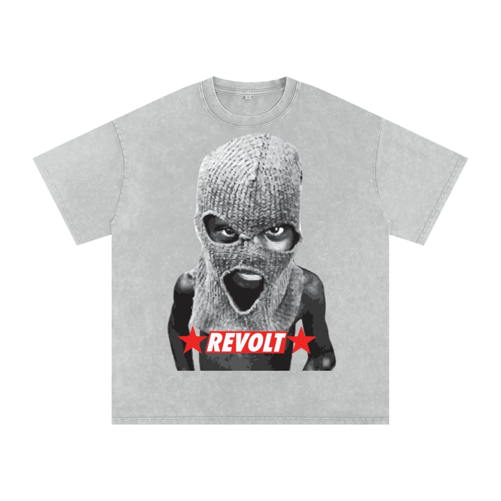 Image of Young Revolutionary Light Grey Acid Wash