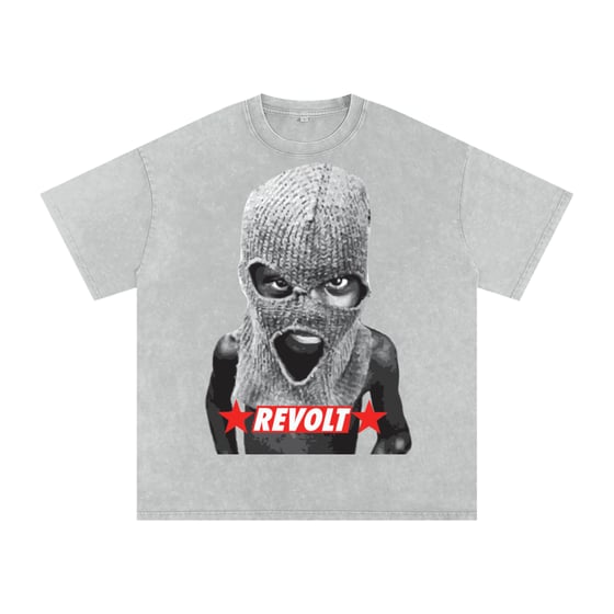 Image of Young Revolutionary Light Grey Acid Wash