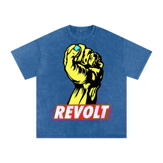 Image of Revolt Fist Blue Acid Wash