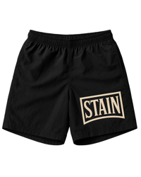 STAIN “Reverse Weathered Box” Logo Nylon Shorts