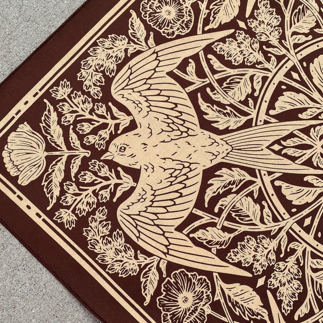 Espresso - Barn Swallow Bandana