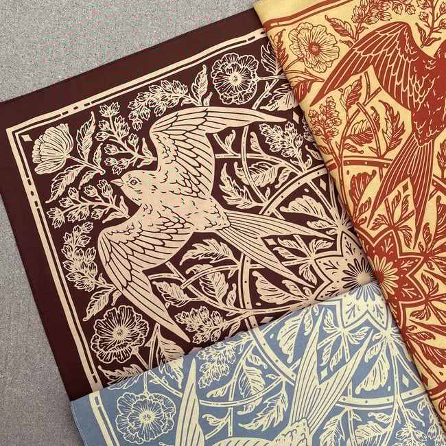 Espresso - Barn Swallow Bandana