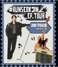 Image 5 of Bangtan Jin Tour Stickers | RunSeokjin Ep_Tour  Waterproof Vinyl Sticker Paper  | Concert Freebies
