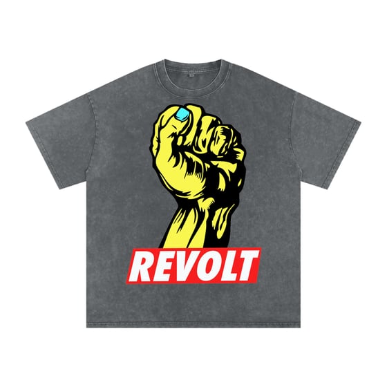Image of Freedom Fist  Dark Grey Acid Wash
