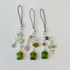 green glass turtle phone/bag charm