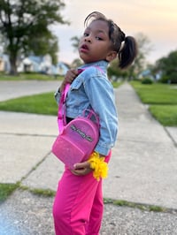 Image 1 of Mini silicone hey pretty girl backpacks 