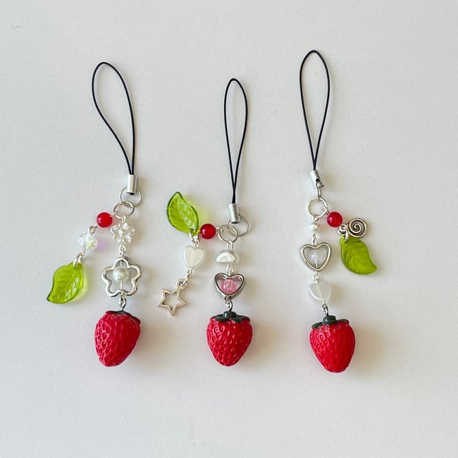 strawberry phone/bag charm