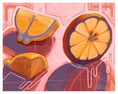 Image of Drippy Lemon Print 8x10