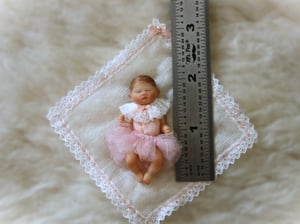 Image of OOAK 1/12 Scale Miniature Realistic Baby Girl "Evelyn"