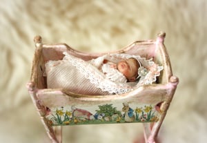 Image of OOAK 1/12 Scale Miniature Realistic Baby Girl "Evelyn"