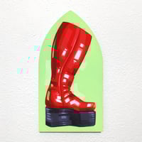 Bowie Boot - Original Painting, 6" x 12"