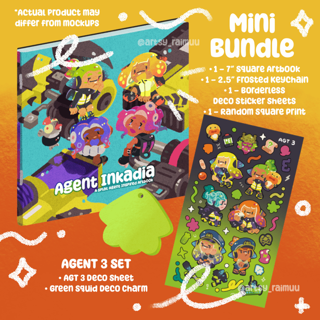 🍋 AGENT INKADIA Hyper Diver ~ ARTBOOK + MERCH MINI BUNDLE