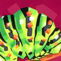 Image 2 of Swallowtail Caterpillar - Original Painting, 8" x 10"