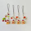 strawberry cake star phone charms