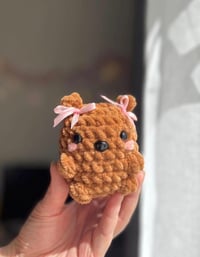 Image 1 of Teddy Bear Crochet Keychain | Plush Amigurumi Bear | Handmade Cute Keyring | Gift for Her