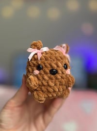 Image 2 of Teddy Bear Crochet Keychain | Plush Amigurumi Bear | Handmade Cute Keyring | Gift for Her