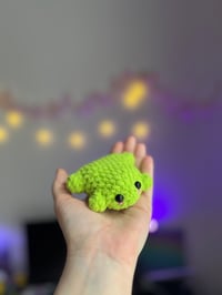 Image 3 of Pocket Frog Amigurumi | Mini Crochet Frog Plush | Handmade Frog Keychain | Cute Frog Toy 