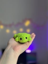 Image 5 of Pocket Frog Amigurumi | Mini Crochet Frog Plush | Handmade Frog Keychain | Cute Frog Toy 