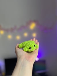 Image 4 of Pocket Frog Amigurumi | Mini Crochet Frog Plush | Handmade Frog Keychain | Cute Frog Toy 