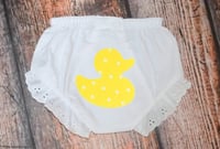 Image 2 of Yellow Duck Baby Bloomers Ruffled Diaper Cover Ducky Bottoms