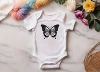 Image 2 of Butterfly Baby Top Baby Shower Gift Girl’s Bodysuit