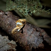 Honey and Wheat Sapphire Solitaire 