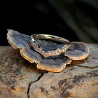 Vintage Lace Edged Lab Diamond Band 