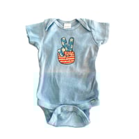 PEACE Blue Tie Dyed Baby Onesie