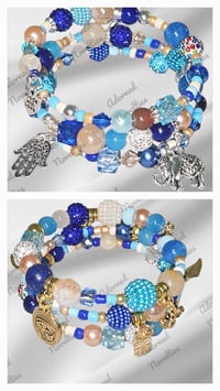 Image 1 of ANA826166 - Feeling Blue Memory Wire Bracelet