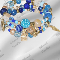 Image 3 of ANA826166 - Feeling Blue Memory Wire Bracelet