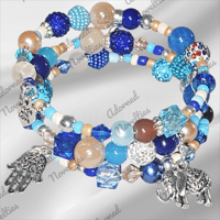 Image 5 of ANA826166 - Feeling Blue Memory Wire Bracelet