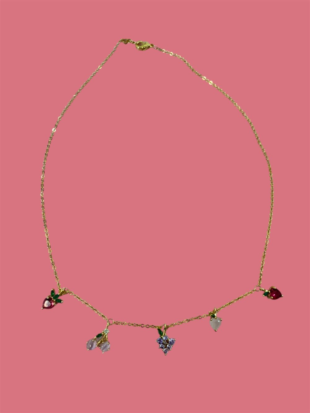 Image of Fruit Charm Necklace 🍎🍓🍒🍇