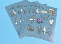Image 2 of A6 Pigeon Sticker Sheet