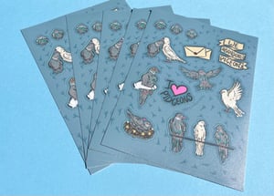 A6 Pigeon Sticker Sheet
