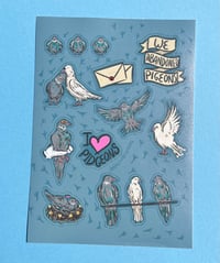Image 1 of A6 Pigeon Sticker Sheet