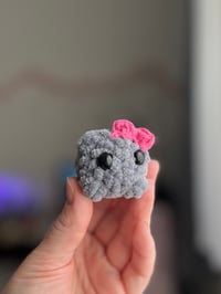 Image 5 of Sad Hamster Amigurumi – Viral Meme-Inspired Crochet Plush – Handmade Emotional Support Toy