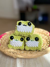 Image 2 of Frog Amigurumi – Handmade Crochet Plush Frog – Kawaii Cottagecore Toy, Wholesome Gift