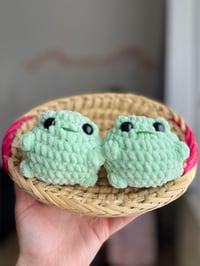 Image 1 of Frog with Butt Plushie Amigurumi Crochet | Handmade Soft Frog Plushie | Gift Idea for Frog Lovers