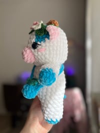 Image 3 of Blueberry Cow Plushie | Soft Amigurumi Crochet Toy | Handmade Stuffed Animal | Kawaii Cow Gift 