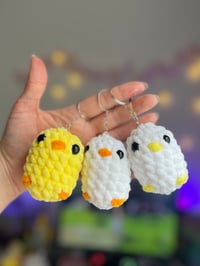 Image 3 of Crochet Chick Keychain – Handmade Amigurumi Baby Chicken – Kawaii Yellow Bird Charm 
