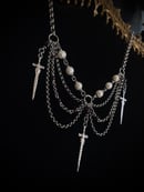 Image 5 of three of swords necklace