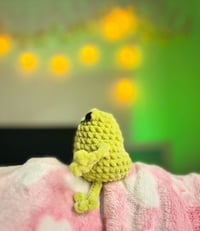 Image 2 of Plush Frog Amigurumi | Crochet Frog with Bum | Handmade Cute Frog Plush | Frog Lover Gift 