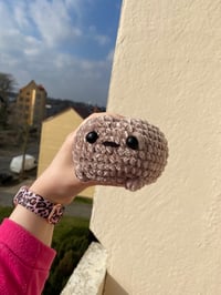 Image 4 of Sad Rain Frog Amigurumi | Crochet Desert Frog Plush | Handmade Soft Frog Toy | Moody Frog Gift 