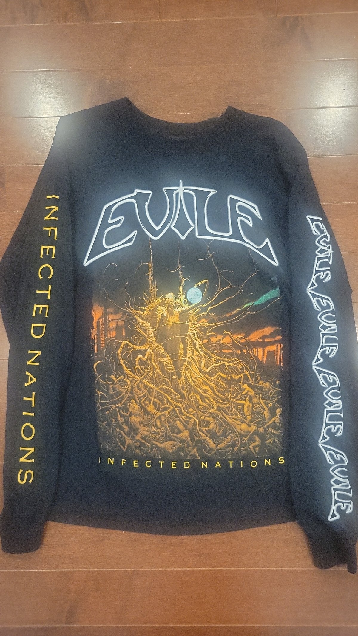 Image of EVILE INFECTED NATIONS 4 SIDED LONGSLEEVE