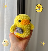 Image 1 of Knife Duck Meme Crochet Amigurumi | Plush Handmade Duck Toy | Funny Viral Meme Gift | Cute Duck Gift