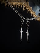 Image 1 of live by the sword earrings