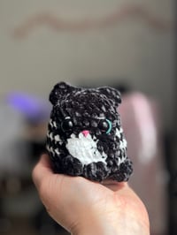 Image 5 of Crochet Cat Plushie - Mini Amigurumi Cat Toy - Soft Chubby Kitty - Handmade Stuffed Animal Gift