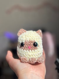 Image 4 of Crochet Cat Plushie - Mini Amigurumi Cat Toy - Soft Chubby Kitty - Handmade Stuffed Animal Gift