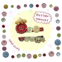 button monkey hair clips