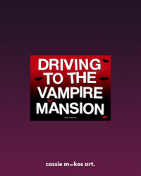 Image 1 of Driving to the Vampire Mansion Bumper Sticker/Magnet